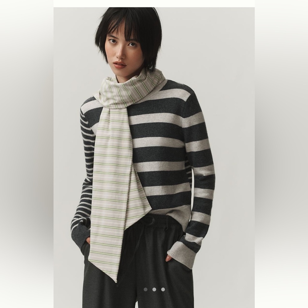DAILY PRACTICE BY ANTHROPOLOGIE MIXED STRIPE SCARF